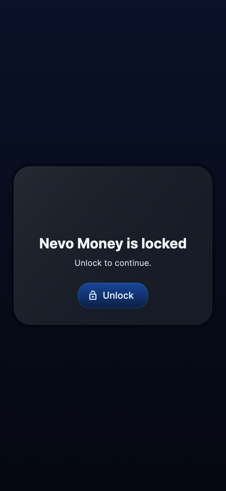 App Lock: the app locked behind Face ID or your passcode.